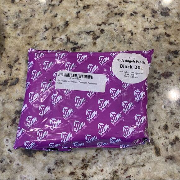 Slim Body Angels Size 2XL Plus Size High Waisted Shaper Style Panties Black - Picture 2 of 5